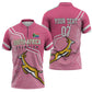 Personalized South Africa WC2026 Zipper Polo Shirt Springboks Special Pink