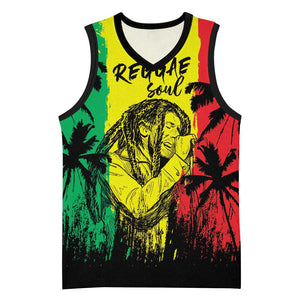 Reggae Soul B.Marley Personalized Basketball Jersey Tropical Grunge - African Pride