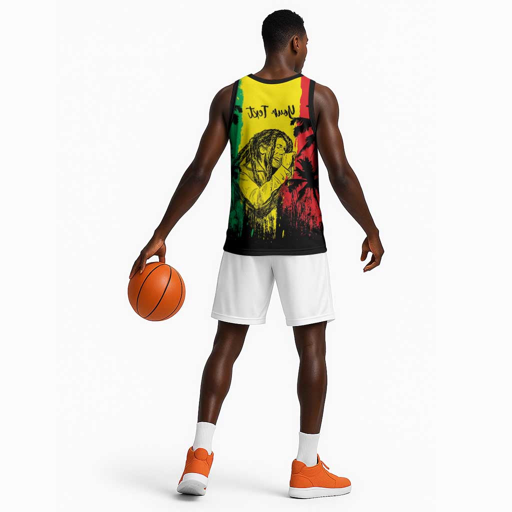 Reggae Soul B.Marley Personalized Basketball Jersey Tropical Grunge - African Pride