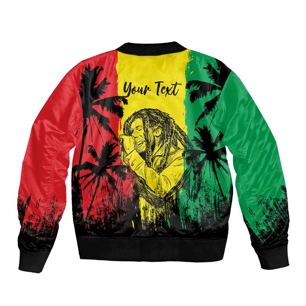 Reggae Soul B.Marley Personalized Bomber Jacket Tropical Grunge