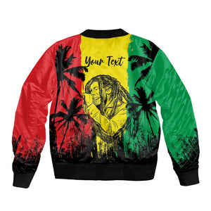 Reggae Soul B.Marley Personalized Bomber Jacket Tropical Grunge