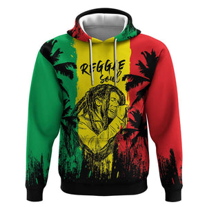 Reggae Soul B.Marley Personalized Hoodie Tropical Grunge
