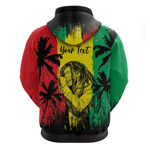 Reggae Soul B.Marley Personalized Hoodie Tropical Grunge