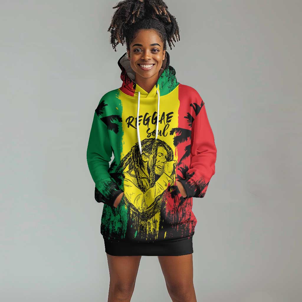 Reggae Soul B.Marley Personalized Hoodie Dress Tropical Grunge