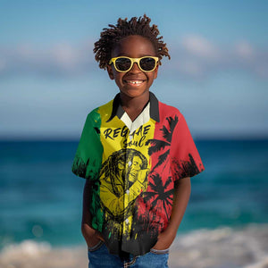 Reggae Soul B.Marley Personalized Kid Hawaiian Shirt Tropical Grunge