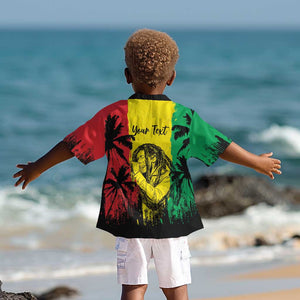 Reggae Soul B.Marley Personalized Kid Hawaiian Shirt Tropical Grunge