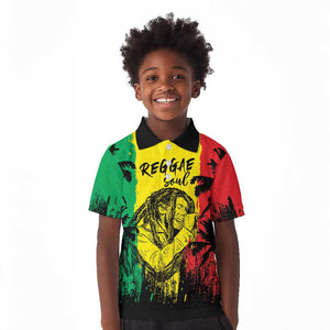 Reggae Soul B.Marley Personalized Kid Polo Shirt Tropical Grunge