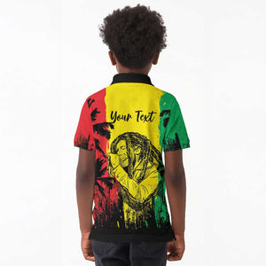 Reggae Soul B.Marley Personalized Kid Polo Shirt Tropical Grunge