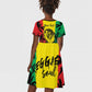Reggae Soul B.Marley Personalized Kid Short Sleeve Dress Tropical Grunge