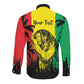 Reggae Soul B.Marley Personalized Long Sleeve Button Shirt Tropical Grunge