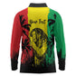 Reggae Soul B.Marley Personalized Long Sleeve Polo Shirt Tropical Grunge