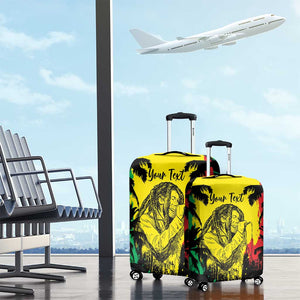 Reggae Soul B.Marley Personalized Luggage Cover Tropical Grunge