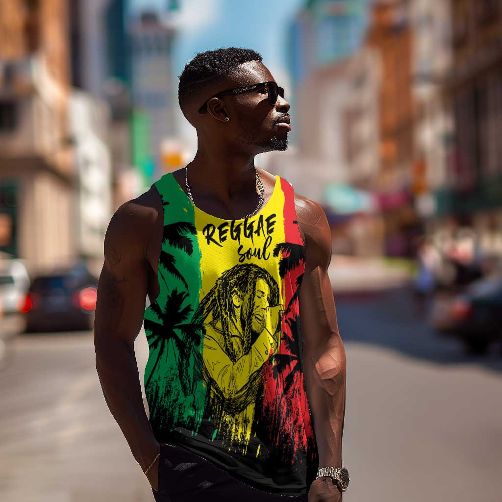 Reggae Soul B.Marley Personalized Men Tank Top Tropical Grunge