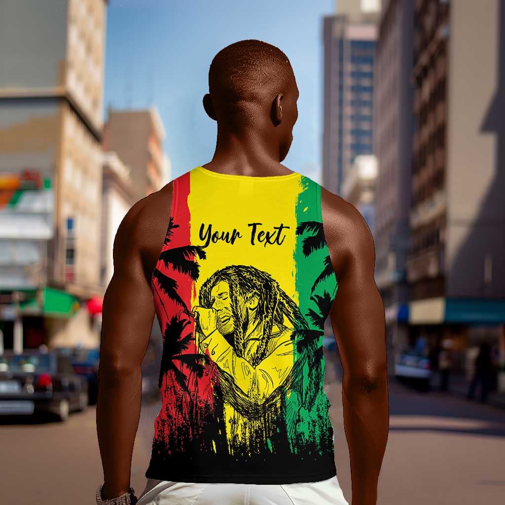 Reggae Soul B.Marley Personalized Men Tank Top Tropical Grunge