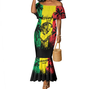 Reggae Soul B.Marley Personalized Mermaid Dress Tropical Grunge