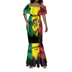 Reggae Soul B.Marley Personalized Mermaid Dress Tropical Grunge