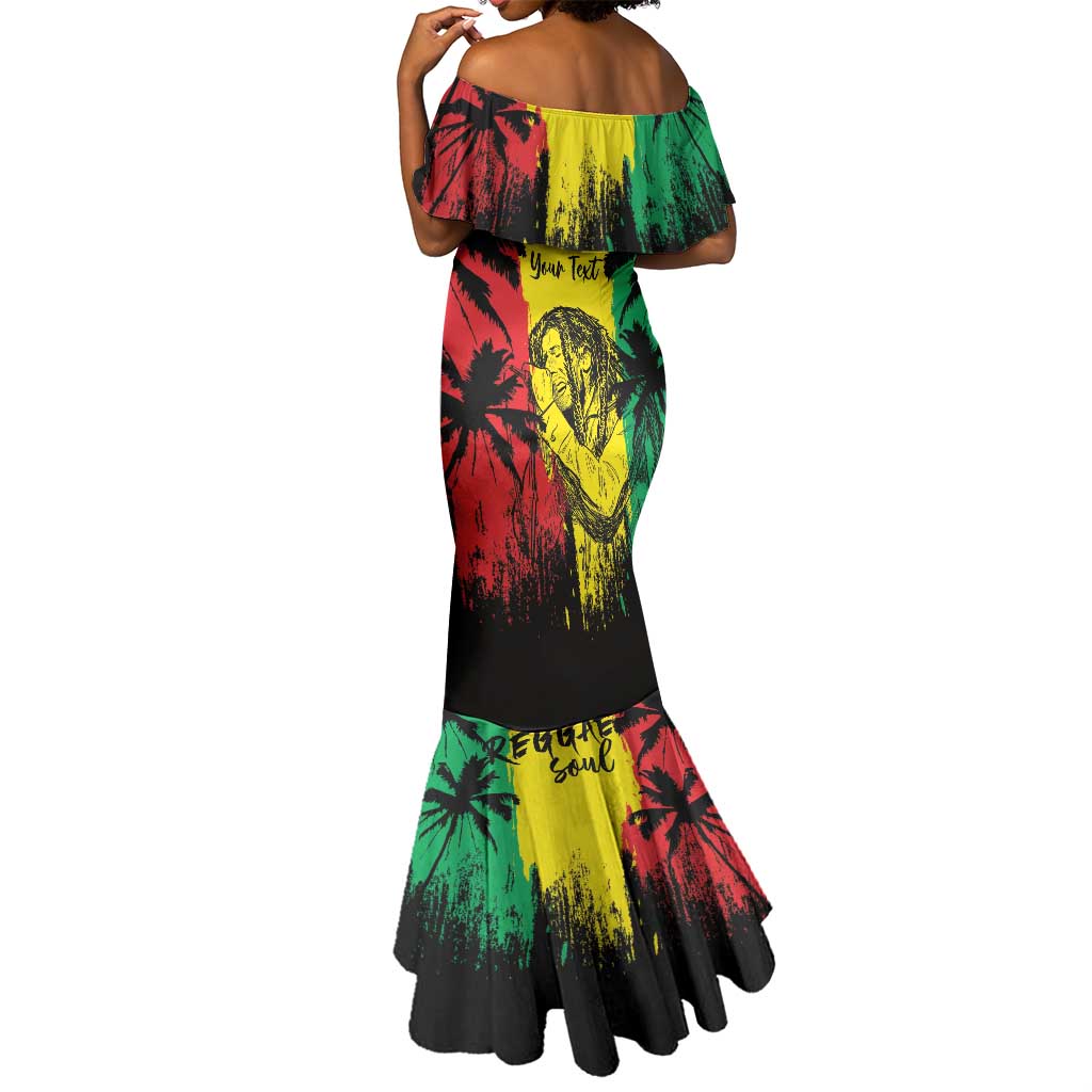 Reggae Soul B.Marley Personalized Mermaid Dress Tropical Grunge