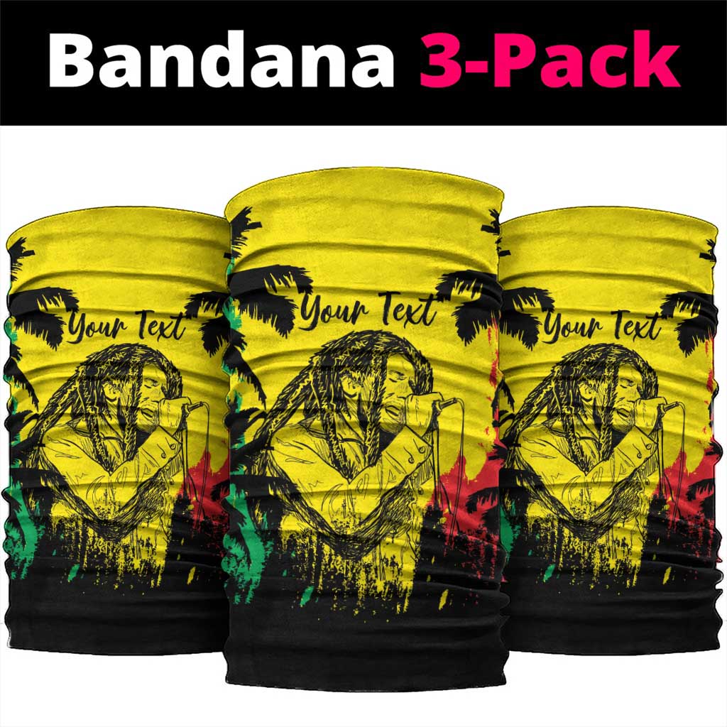 Reggae Soul B.Marley Personalized Neck Gaiter Tropical Grunge LT7