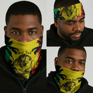 Reggae Soul B.Marley Personalized Neck Gaiter Tropical Grunge LT7