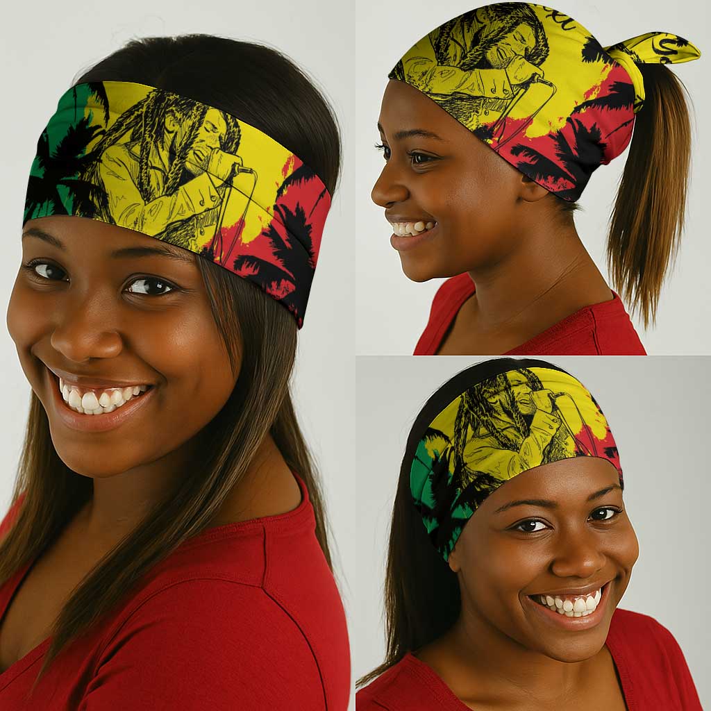 Reggae Soul B.Marley Personalized Neck Gaiter Tropical Grunge LT7