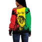 Reggae Soul B.Marley Personalized Off Shoulder Sweater Tropical Grunge