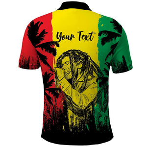 Reggae Soul B.Marley Personalized Polo Shirt Tropical Grunge
