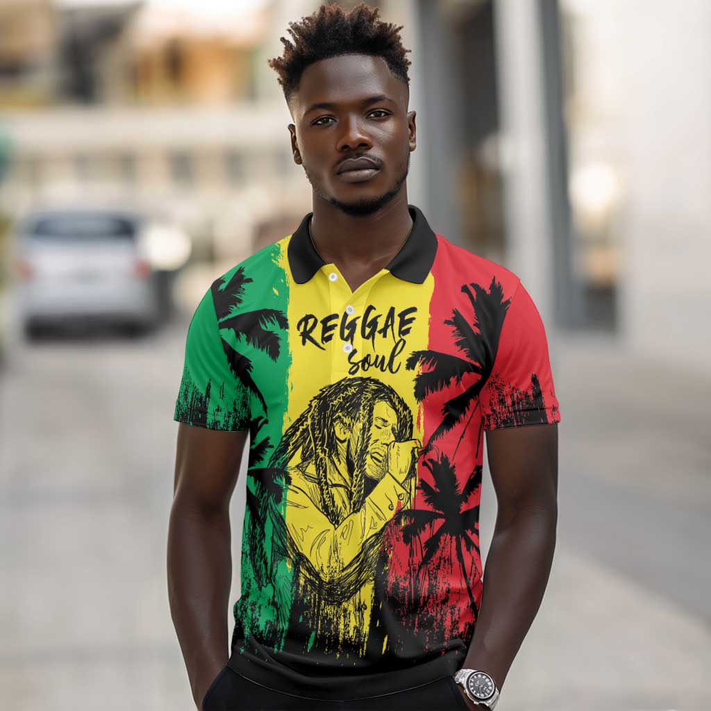 Reggae Soul B.Marley Personalized Polo Shirt Tropical Grunge