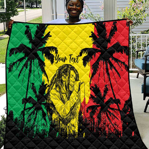 Reggae Soul B.Marley Personalized Quilt Tropical Grunge