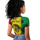Reggae Soul B.Marley Personalized Raglan Cropped T shirt Tropical Grunge