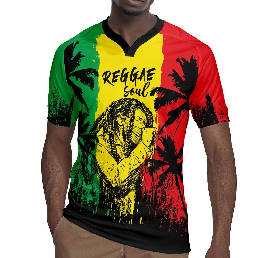 Reggae Soul B.Marley Personalized Rugby Jersey Tropical Grunge