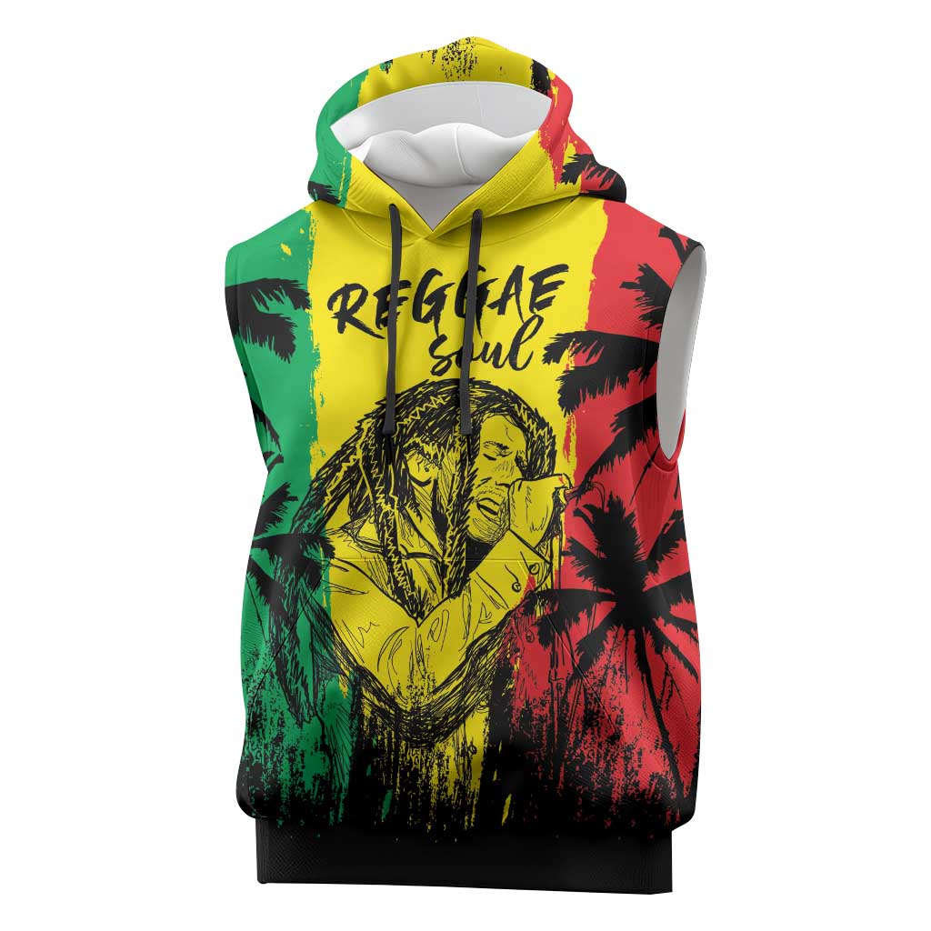 Reggae Soul B.Marley Personalized Sleeveless Hoodie Tropical Grunge - African Pride