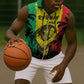 Reggae Soul B.Marley Personalized Sleeveless Zip Hoodie Tropical Grunge - African Pride