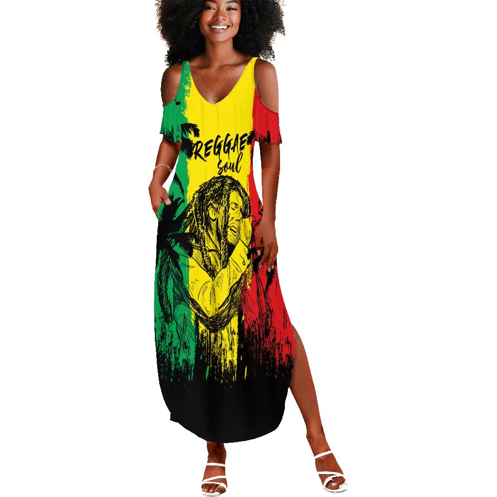 Reggae Soul B.Marley Personalized Summer Maxi Dress Tropical Grunge