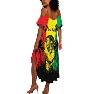 Reggae Soul B.Marley Personalized Summer Maxi Dress Tropical Grunge
