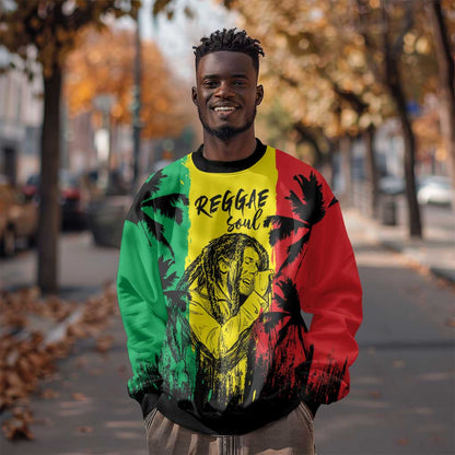 Reggae Soul B.Marley Personalized Sweatshirt Tropical Grunge