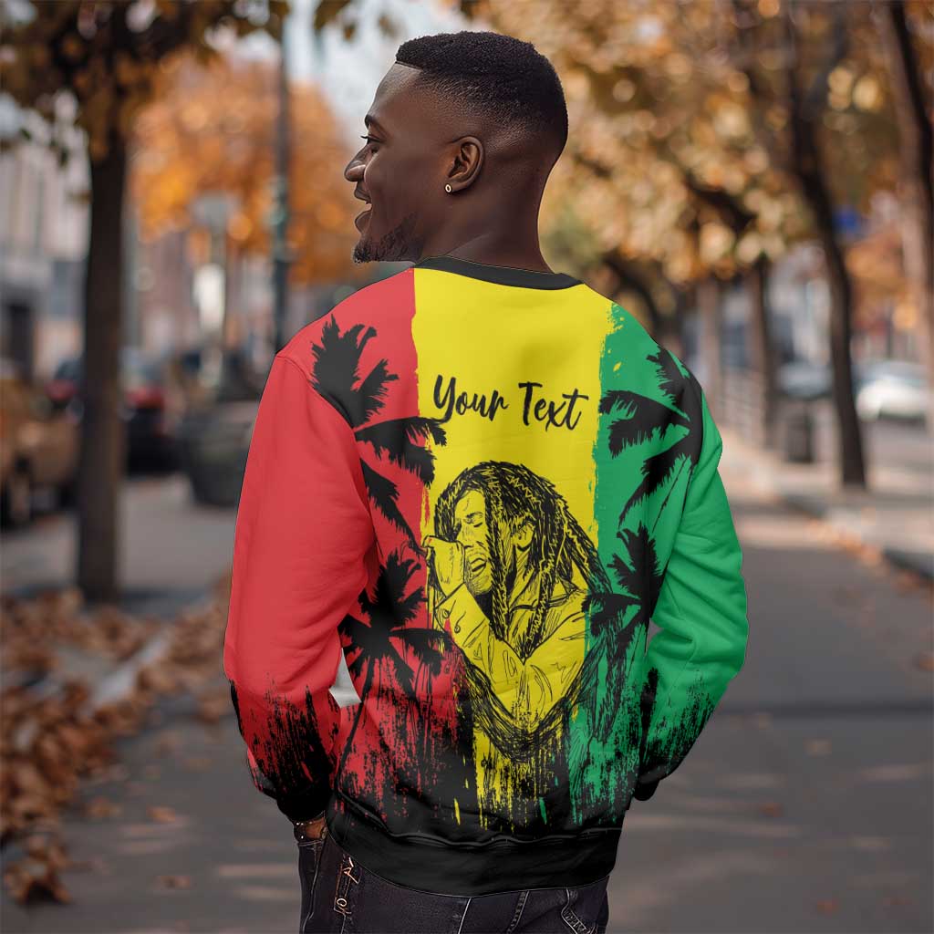Reggae Soul B.Marley Personalized Sweatshirt Tropical Grunge