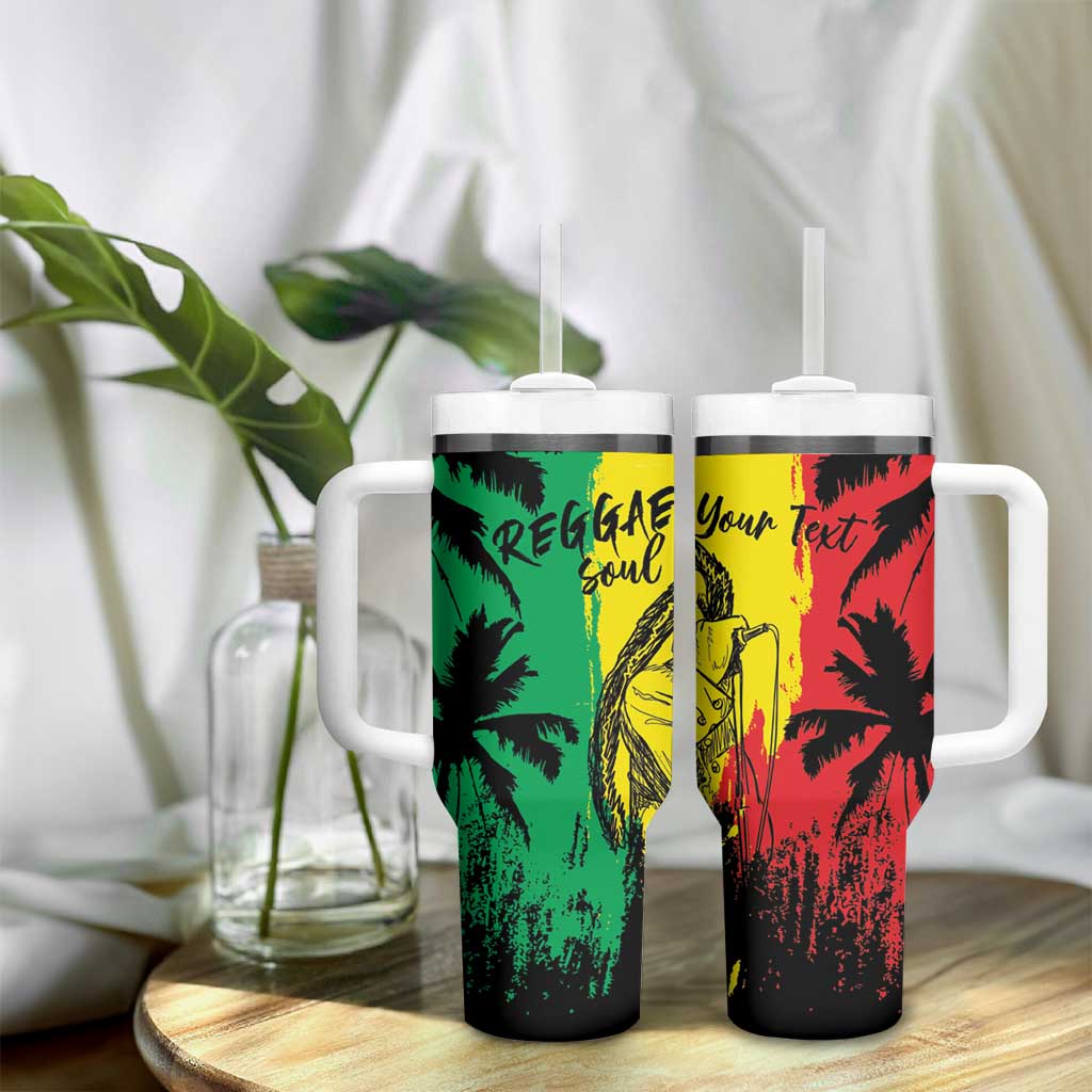 Reggae Soul B.Marley Personalized Tumbler With Handle Tropical Grunge