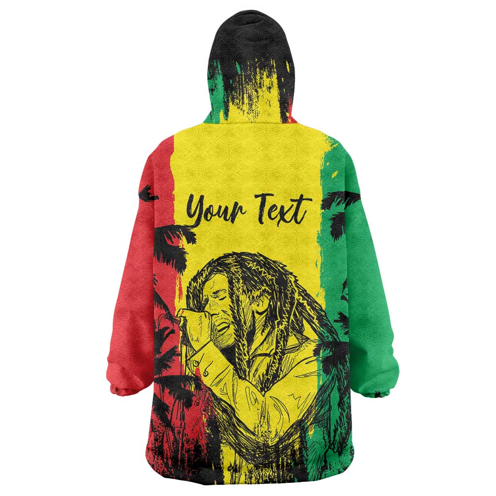 Reggae Soul B.Marley Personalized Wearable Blanket Hoodie Tropical Grunge
