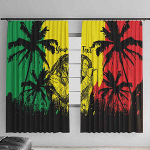Reggae Soul B.Marley Personalized Window Curtain Tropical Grunge