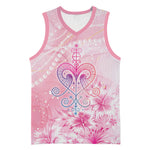 Afro Vodou Erzulie Freda Basketball Jersey Hibiscus & Pearls