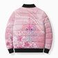 Afro Vodou Erzulie Freda Bomber Puffer Jacket Hibiscus & Pearls