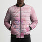 Afro Vodou Erzulie Freda Bomber Puffer Jacket Hibiscus & Pearls