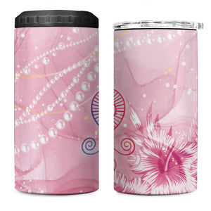 Afro Vodou Erzulie Freda 4 in 1 Can Cooler Tumbler Hibiscus & Pearls