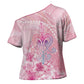 Afro Vodou Erzulie Freda Cross Shoulder Shirt Hibiscus & Pearls