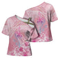 Afro Vodou Erzulie Freda Cross Shoulder Shirt Hibiscus & Pearls