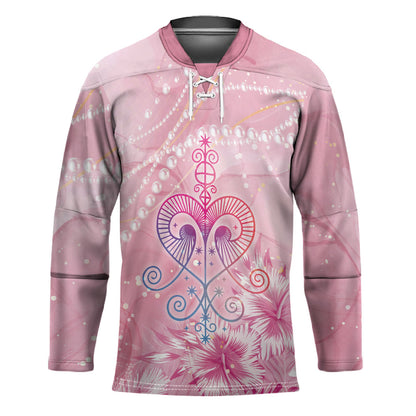 Afro Vodou Erzulie Freda Hockey Jersey Hibiscus & Pearls