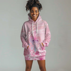 Afro Vodou Erzulie Freda Hoodie Dress Hibiscus & Pearls