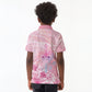 Afro Vodou Erzulie Freda Kid Polo Shirt Hibiscus & Pearls