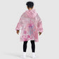 Afro Vodou Erzulie Freda Kid Wearable Blanket Hoodie Hibiscus & Pearls