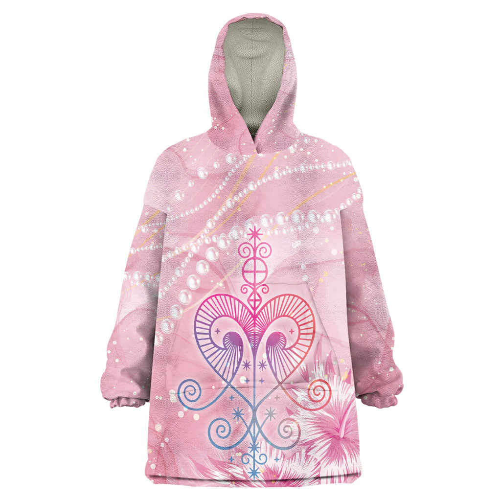 Afro Vodou Erzulie Freda Kid Wearable Blanket Hoodie Hibiscus & Pearls